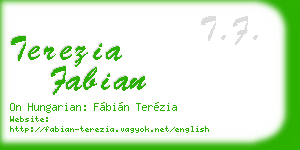 terezia fabian business card